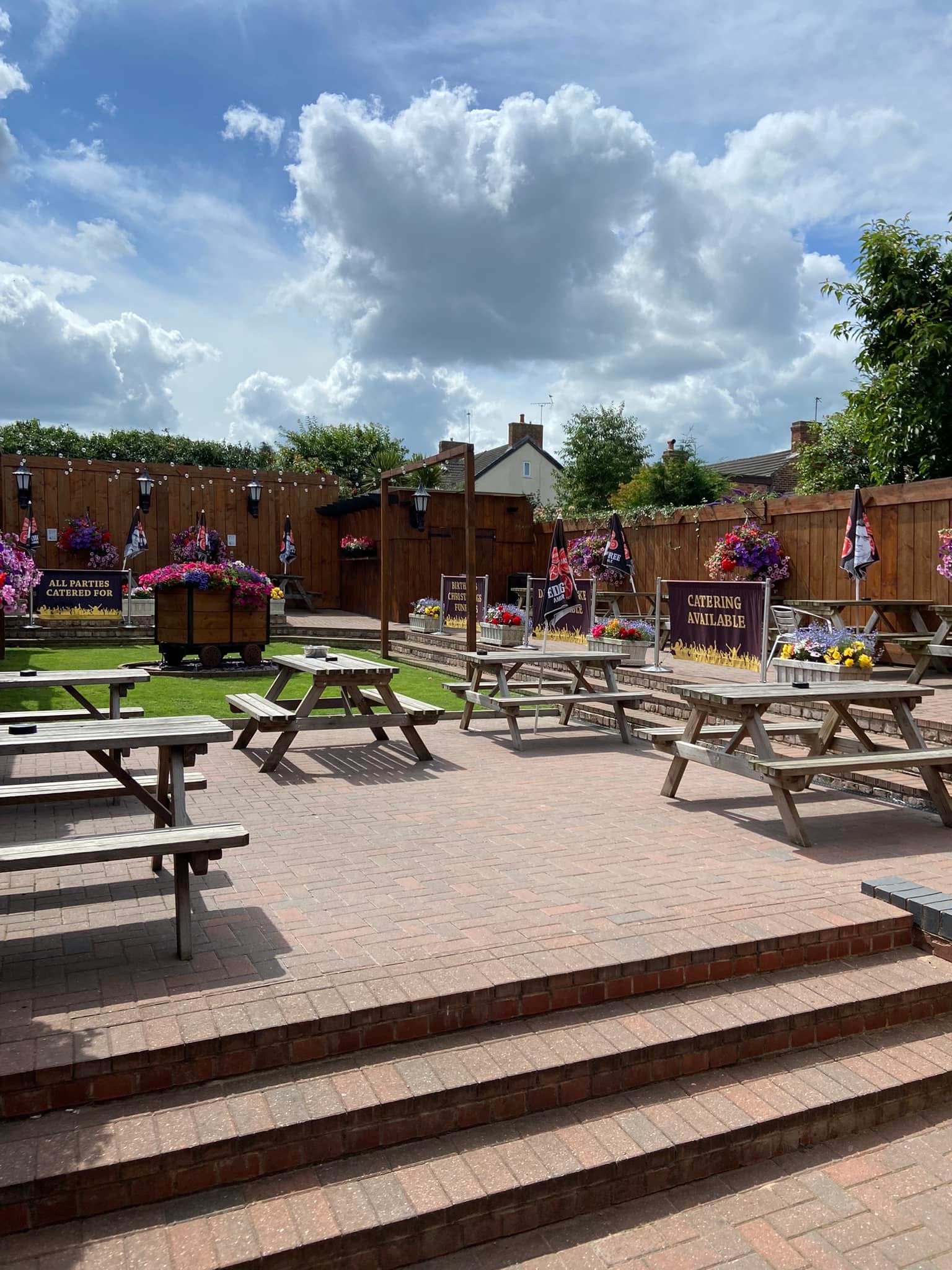 The Miners Arms sunny beer garden